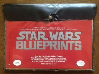 Vintage 1977 Star Wars Blueprint Set - 15 Sheets In Pouch.