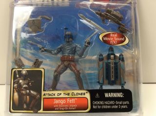 Star Wars Attack of the Clones Jango Fett w/ Electronic Jetpack & Snap - On Armor 2
