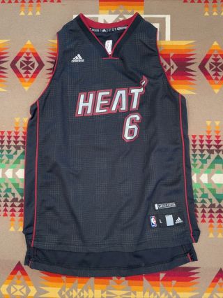 Mens Lebron James Miami Heat Adidas Jersey Size Large Limited Edition