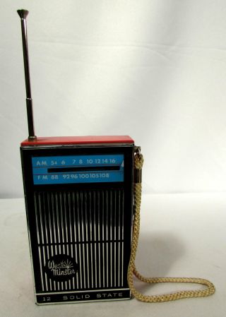 Vtg West Minster 12 Solid State Am/fm Transistor Portable Radio (static Only)