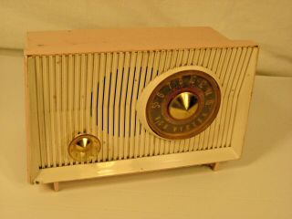 Vintage Rca Victor Tube Radio Model X - 2ef Pink & White " Look "