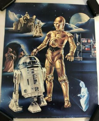 Vintage Star Wars Proctor And Gamble Poster C - 3po R2 - D2 1978 18 " X 22 "