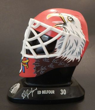 1996 Ed Belfour Chicago Blackhawks Mcdonalds Hockey Nhl Mini Goalie Mask Helmet