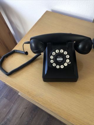 Crosley Phone Model 302 Vintage Rotary Look Style Classic Desk Phone Black