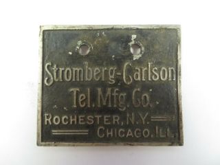 Vtg Antique Stromberg - Carlson Telephone Mfg.  Co.  Face Plate Rochester Ny Chicago