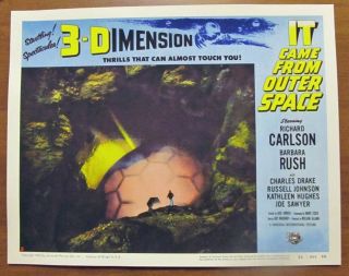 Vintage It Came From Outer Space Sci Fi Movie Lobby Card Reprint 1953 14 X 11