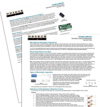 Regency Tr - 6 Transistor Radio Electrolytic Recap Parts & Color Instructions