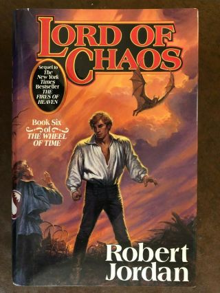 Robert Jordan Lord Of Chaos 1st Hc/dj 1994 Hardcover The Wheel Of Time Book Six