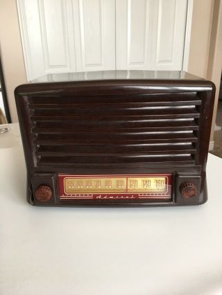 Vintage Admiral Radio 1947 Model 7t01m - N