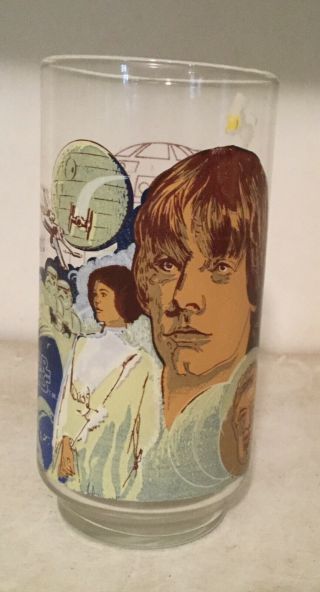 1977 Star Wars Luke Skywalker Burger King Glass