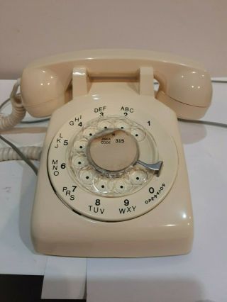 Vintage Rotelco Cream Colored Rotary Telephone Fully Functional
