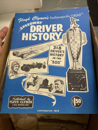 1948 Indianapolis Indy 500 Speedway Driver History Floyd Clymer Crisp