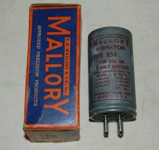 Mallory Vintage Nos Vibrator Capacitor 859 6 Volt Int.