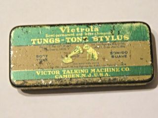 Antique Victor Talking Machine Phonograph Victrola Needle Metal Tin