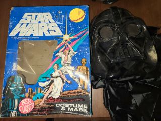 Vintage Star Wars 1977 Ben Cooper Darth Vader Halloween Costume