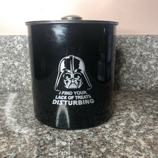 Star Wars Darth Vader " I Find Your Lack Of Treats Disturbing " Cookie Treat Jar