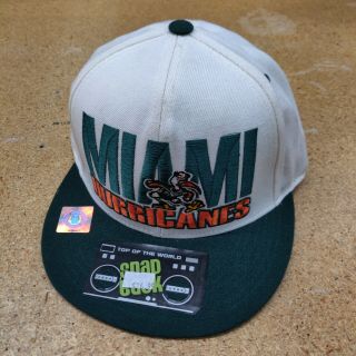 Miami Hurricanes Ncaa Top Of The World Snapback Hat