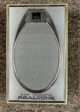 Vintage Realtone Tr - 1843 Transistor Am Radio -