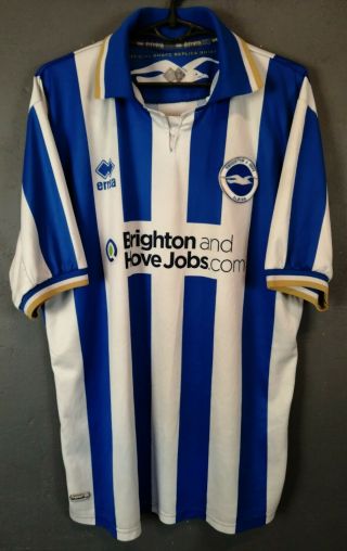 Errea Mens Brighton & Hove Albion 2011/2013 Soccer Football Shirt Jersey Size Xl