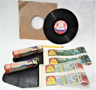 Rare Bobby Jeanne Toy Jector Phonograph Projector 78 Rpm Toy Record & Films