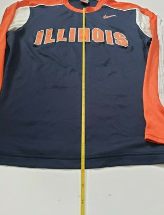 Vintage Illinois Fighting Illini Basketball Jersey Warm Up Nike Size Medium 3