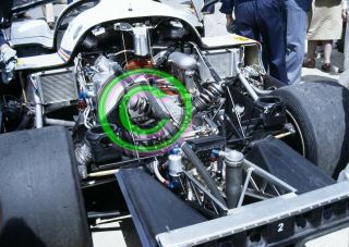 Racing 35mm Slide F1 Rothmans Porsche 956 Engine 1982 Le Mans 24 Hours