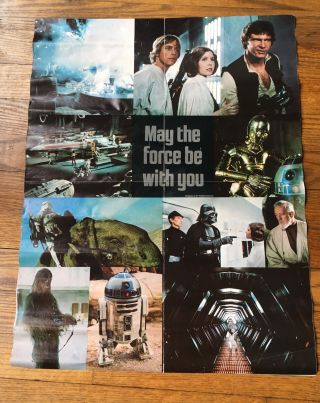1977 Vintage Star Wars Poster - May The Force Be With You