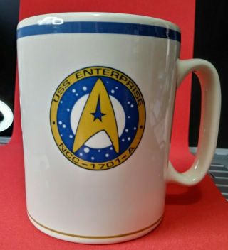Vintage Pfaltzgraff Star Trek Coffee Cup Mug Uss Enterprise Ncc - 1701 - A