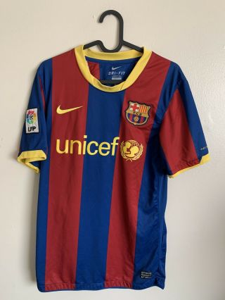 Nike Fc Barcelona Soccer Jersey Dri Fit Authentic Small Lfp La Liga Spain