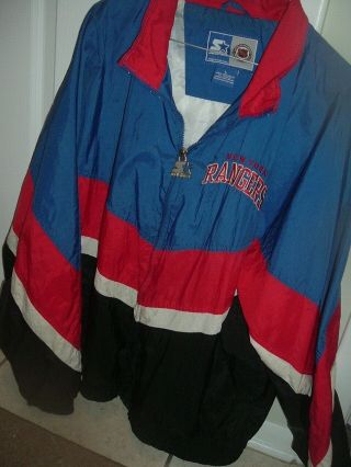 Men’s Vintage NHL York Rangers Starter Full Zip Jacket Size L EUC (BB2) 2