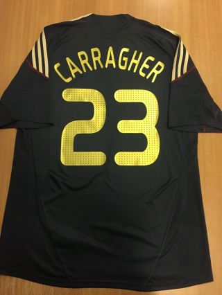 Carragher 23.  Liverpool Away Football Shirt 2009 - 2010.  Size: Xl.  Adidas Jersey