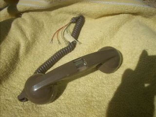 Vintage Telephone Handset With A Light In The Handle Brown