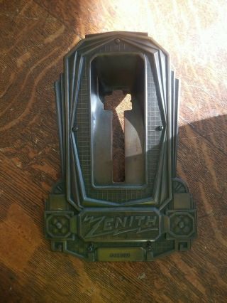 Vintage Zenith Brass Dial Bezel Model 52 Radio With Screws Attractive
