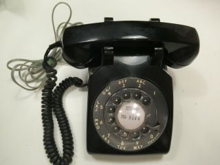 Vtg Black Western Electric Bell Systems C/d 500 9 - 73 Rotary Dial Phone