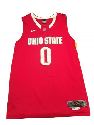 Nike Ohio State Basketball Jersey Size Medium 0 Team Elite Rare Graphic M