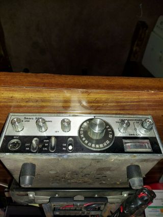 Vintage Sears Am & Ssb Cb Transceiver 23 Ch Radio W/ Microphone