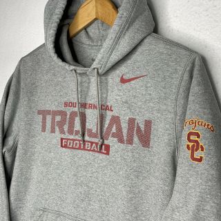 Nike USC Trojans Southern Cal Men ' s Pullover Hoodie Sweatshirt Football Sz Large 2