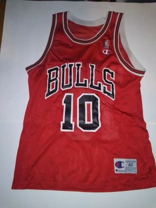 Vintage Chicago Bulls B.  J.  Armstrong 10 Champion Nba Jersey Size 40