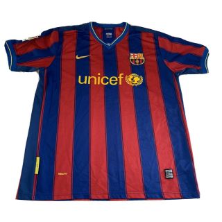 Nike Dri Fit Barcelona Messi Unicef Fcb 10 Athletic Soccer Jersey Men 