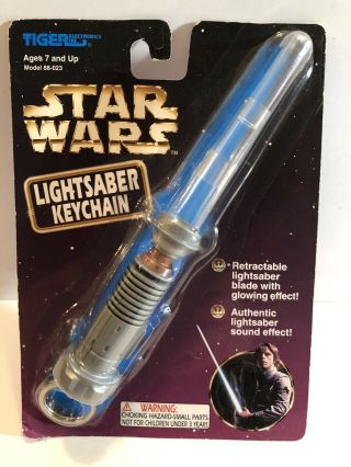 Star Wars Luke Skywalker Light Saber Keychain Sound Effect 1997 Tiger Vintage