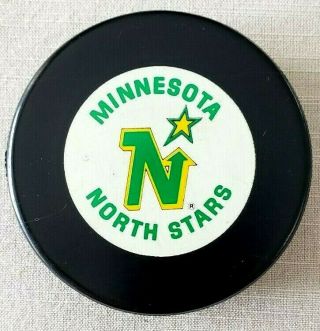 Nhl Minnesota North Stars Small Logo Ziegler Official Game Puck 1985 - 92 Gt1