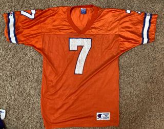 Vintage John Elway Denver Broncos 7 Nfl Jersey Champion Size 40 Orange 1980’s