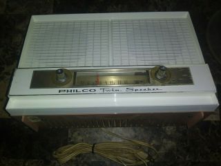 Vintage Philco Twin Speaker Tube Radio Radio