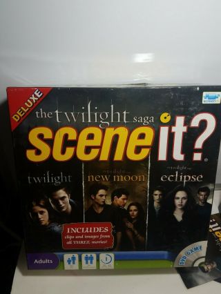 Scene It Deluxe Twilight Saga With Dvd Game.  Complete Set