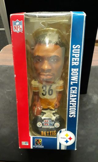 Jerome Bettis Bus Pittsburgh Steelers Bowl Xl Champions Ring Bobblehead