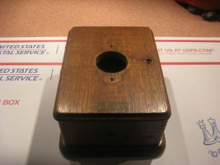 Antique Oak Wood Wall Telephone Phone Relay,  Intercom Box