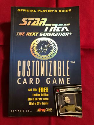 1995 Official Player Guide Star Trek The Next Generation Customizable Card Game