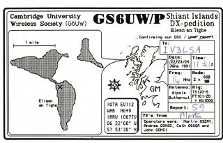 Amateur Radio Qsl Card Cambridge University Shiant Islands Dx - Pedition 11693