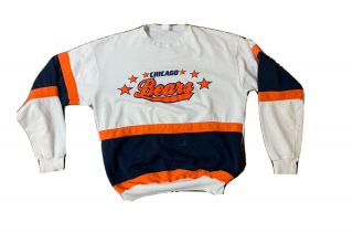 Vtg 90’s Chicago Bears Logo 7 Crewneck Sweatshirt Size Xl Made Usa