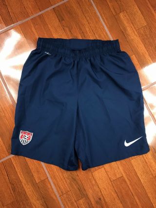 Mens Nike Team Usa Shorts Size M Soccer Medium Dri - Fit Navy Blue Red World Cup